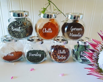 Spice Jar Labels/ Spice Jar Stickers/ Pantry Organisation/ Spice Jar Decals/ Labels/ Spice Jar/ Stickers/ DIY/ Vinyl/ Labels/ Home Decor