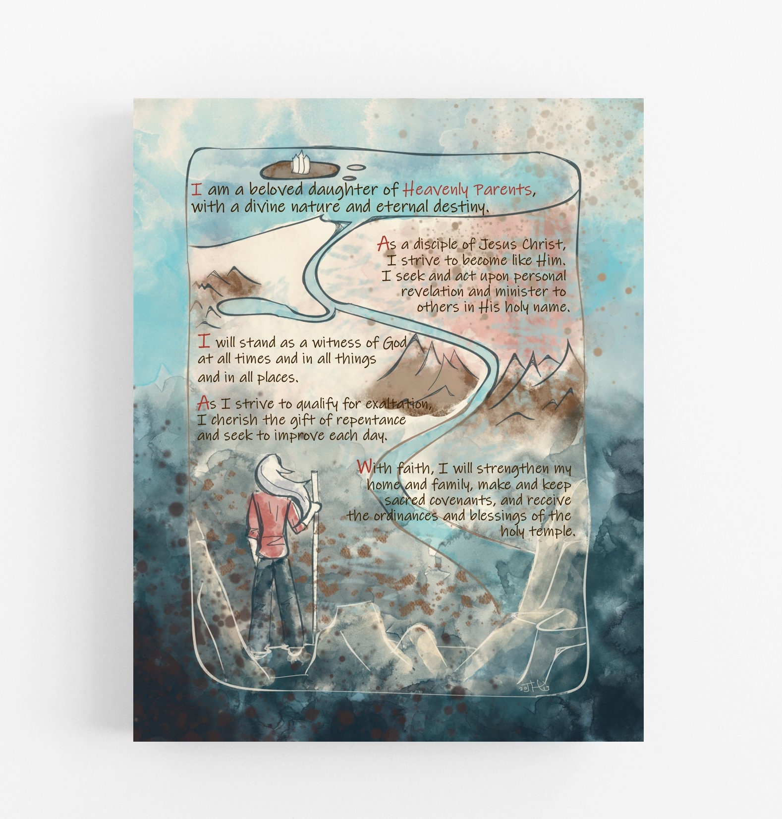 Young Women's Theme Printable New LDS Young Women's Theme LDS Art - Etsy