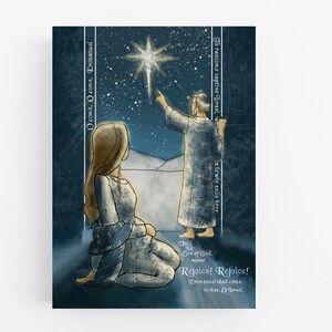 O come, O come Digital Download - Nativity Art Print - Christmas printable