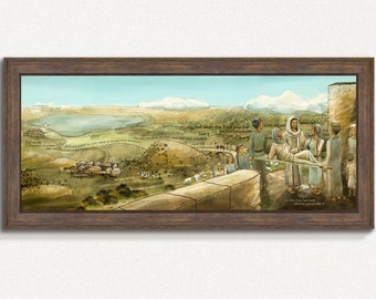 The Widow of Nain Print - Jesus Christ Miracle art - Bible Story Art