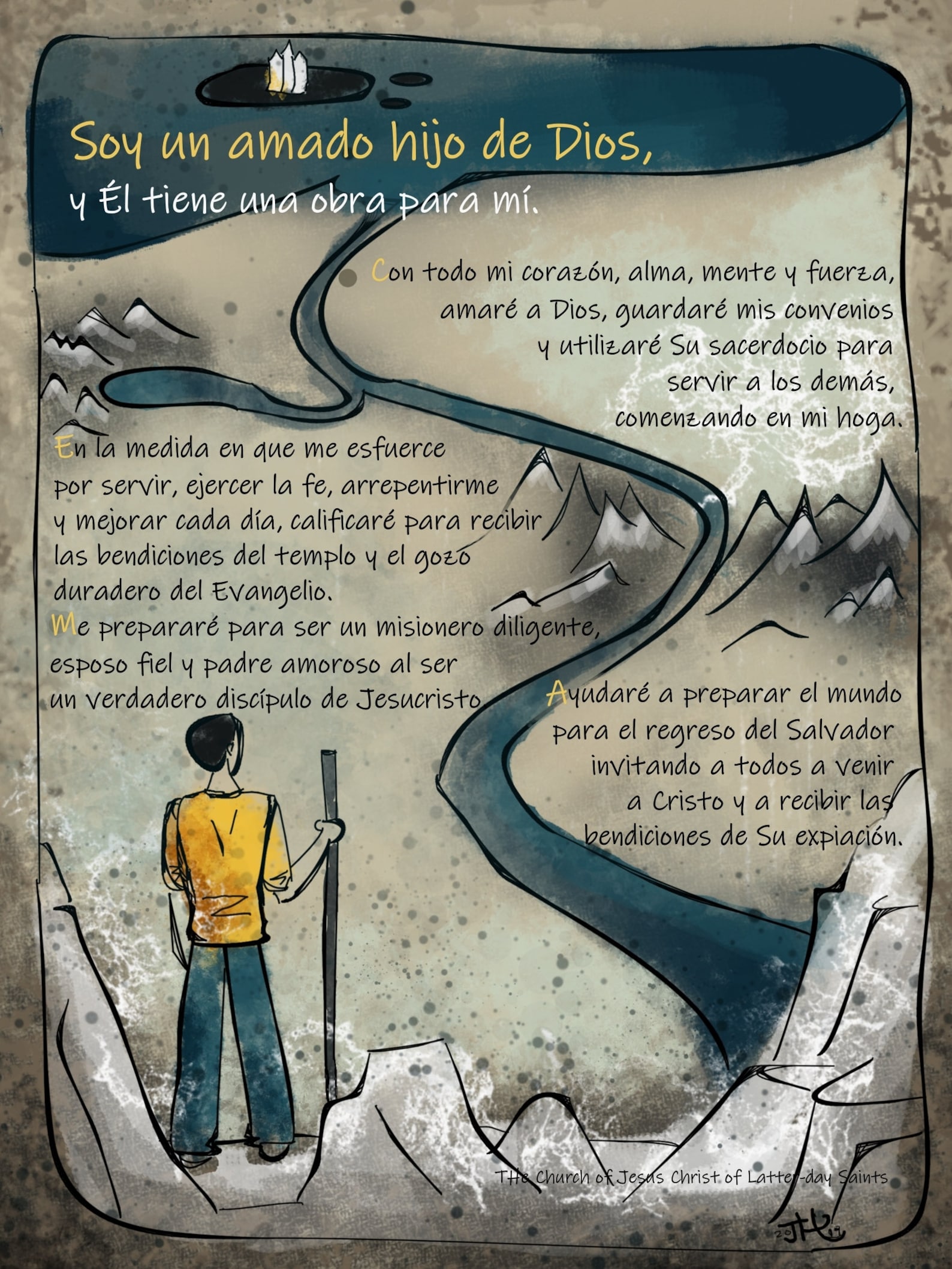 Young Men's Theme Printable English and Spanish Aaronic Priesthood ...