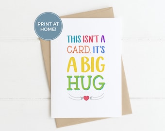 Instant Download Happy Mail: This Isn't A Card, It's A Big Hug - Just Because, Missing You, Quarantine, Social Distancing, Thinking of You