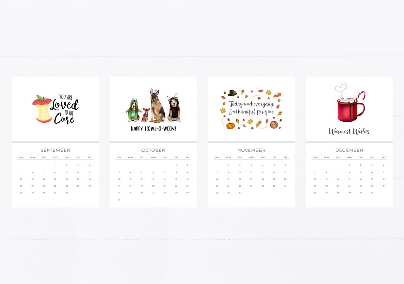 2021 Mini Pun Calendar Calendar with Stand Pun Gift Etsy