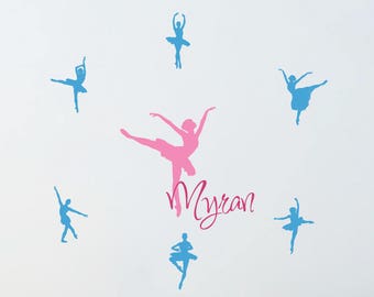 ballet school Wall Decal Window Sticker Handmade 1565 Ballet dance ballet tutu pointe shoes