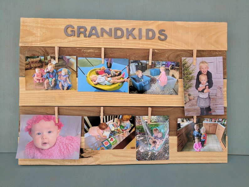 Grandkids Photo Collage Frame Picture Grandma