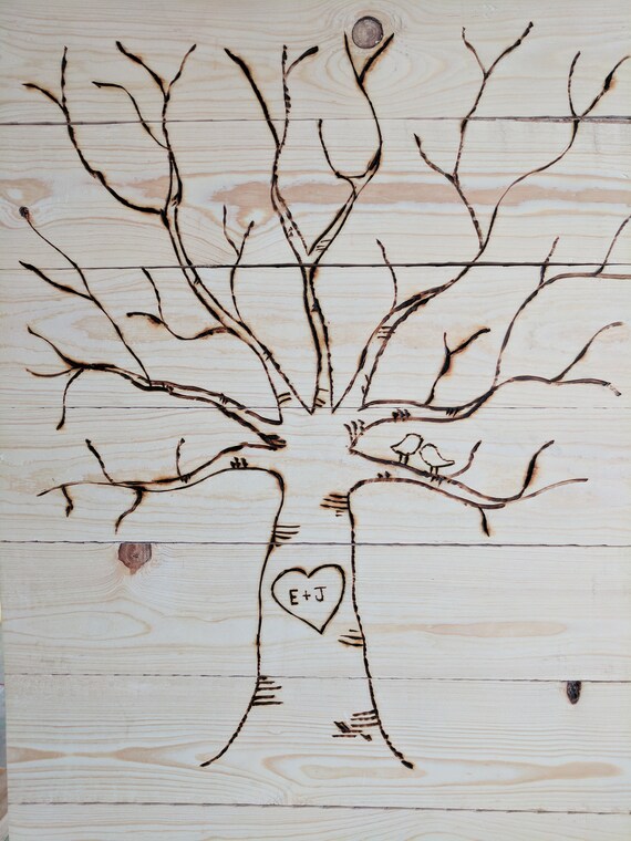 Personnalisé Cadre Photo Cadeau Mariage Présents en bois rustique couples amour oiseaux