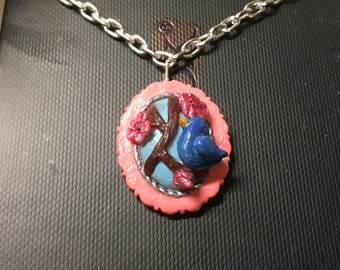 Cherry Blossom Brooch Necklace