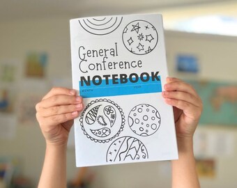 General Conference Notebook, LDS Primary printable, LDS color pages for conference 2023, LDS Conference Bingo, Primary Coloring pages