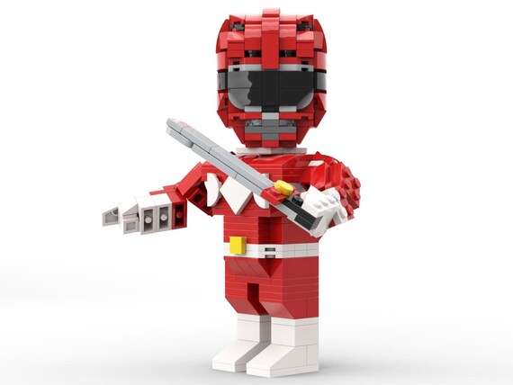 Red Power Ranger Custom LEGO Figure Instructions Etsy