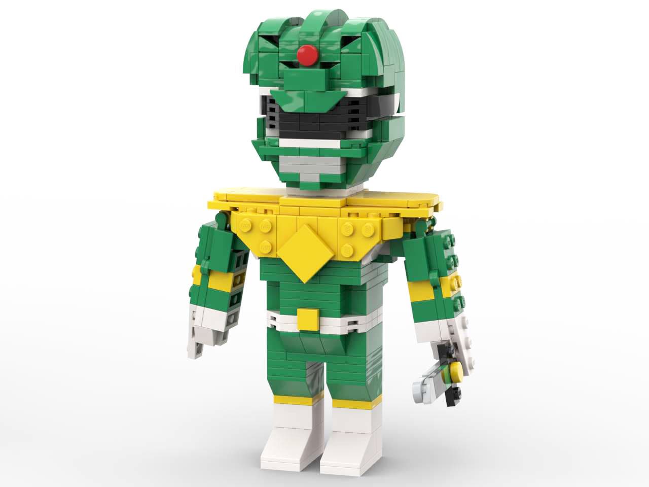 Green Power Ranger Custom LEGO Figure Instructions Etsy