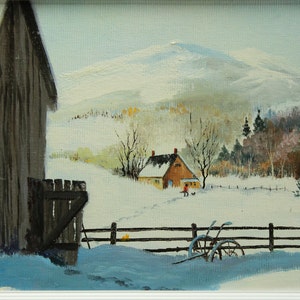 H. Knight - Original Painting, Oil Painting, Vintage painting, Canadian Painter, Quebec Painter