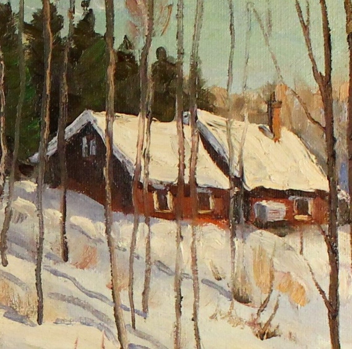 Robert Boucher Original Painting Canadian Artist House Etsy