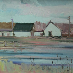 P. E. Genest - Original painting, Oil painting, Vintage Painting, Canadian Painter, Quebec Painter