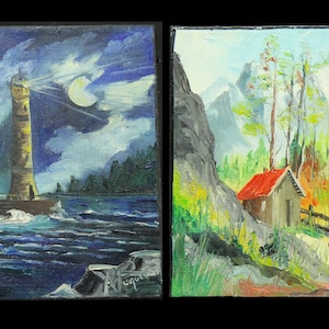 N. Paquet - Original Painting, Oil Painting, Vintage painting, Canadian Painter, Quebec Painter