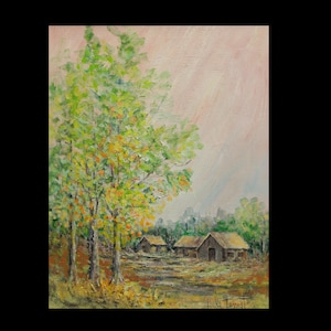 P. E. Genest - Original painting, Oil painting, Vintage Painting, Canadian Painter, Quebec Painter