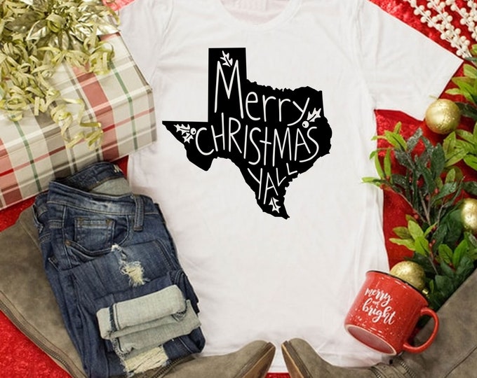 Merry Christmas Ya'll Texas Shirt