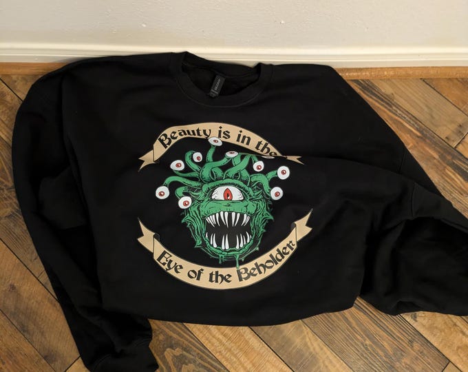 Beholder Dungeons and Dragons Tee Hoodie or Sweatshirt for Role Play Gaming Gift