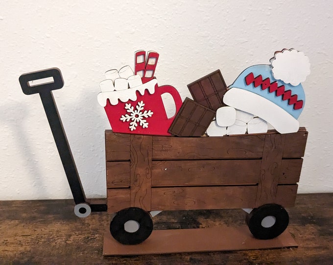Interchangeable Basket Hot Cocoa Insert Kit for Basket Wagon Crate House or Door Hanger DIY KIT