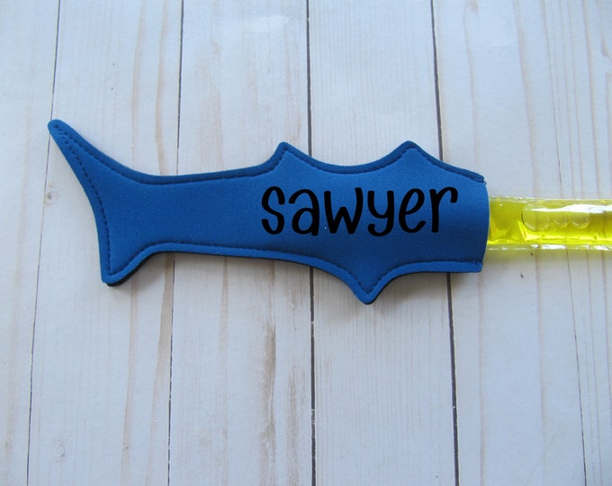 Personalized Shark Popsicle Holder for Freeze Pops and Yogurt Tubes for Toddlers Children Adults