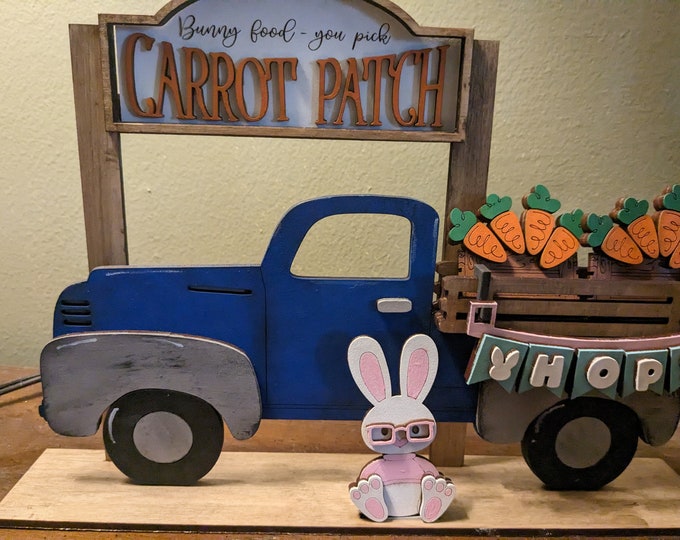 Interchangeable Farmhouse Truck Personalized Paint Your Own Wood Blanks with Optional Addons