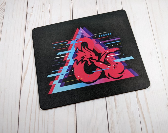 Digital Neon Ampersand Mousepad