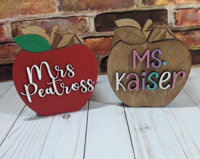 Teacher Personalized Pencil Holder Apple Pencil Cup