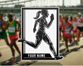 Personalized Track Runner Wood Sign - Unique Gift Idea