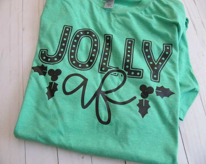 Jolly AF Christmas Shirt for Holiday Ugly Sweater Party Christmas Pajamas