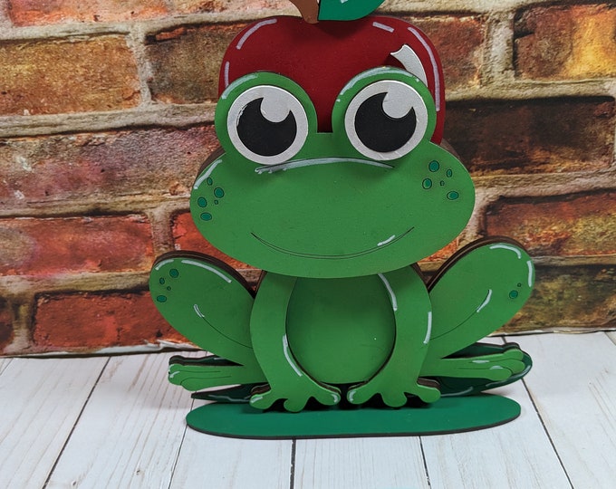 DIY Paint Kit Seasonal Shelf Sitter Frog with Interchangeable Hats for All Year 12 Hats DIY kit