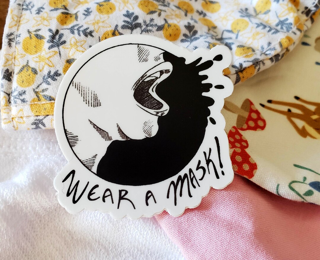 How Mask Sticker Wear a Mask Sticker - Etsy