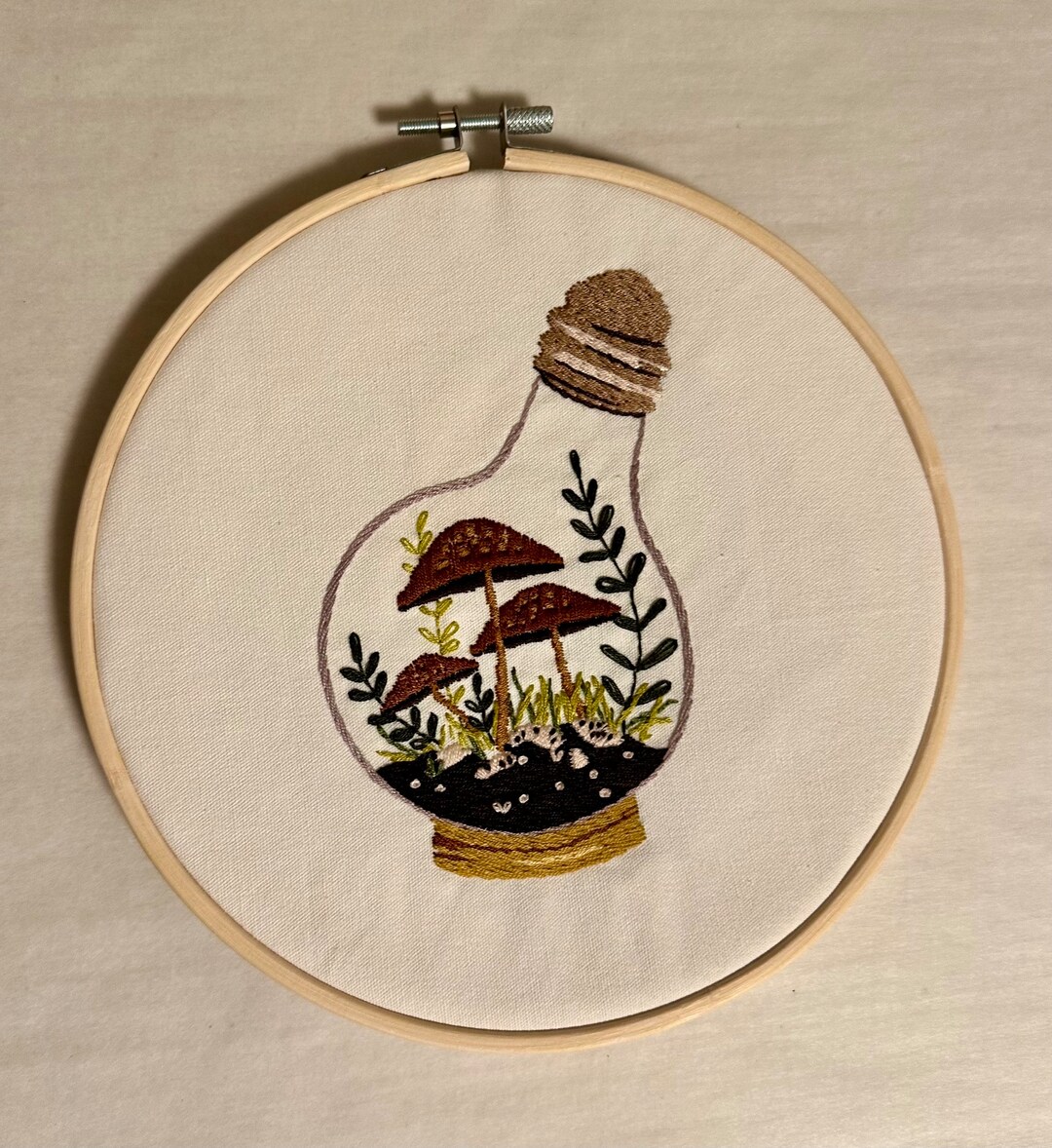 Mushrooms Embroidery Hoop Etsy