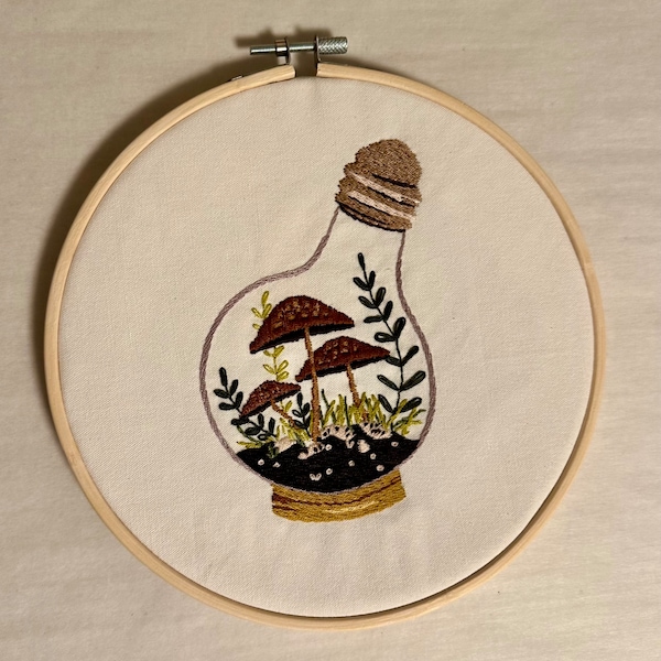 Mushrooms embroidery Hoop
