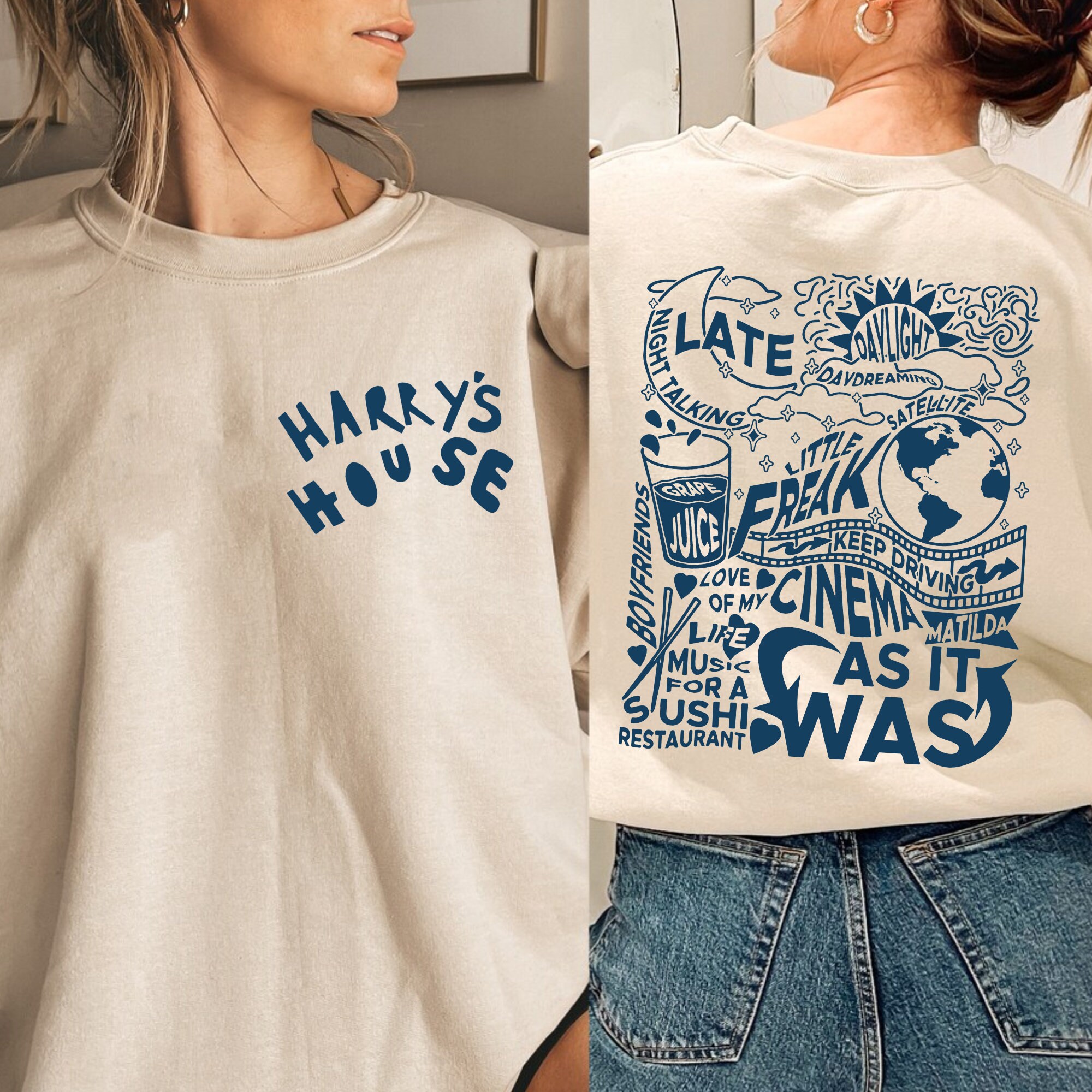 Discover Vintage Harrys House Track List 2022 Sweatshirt