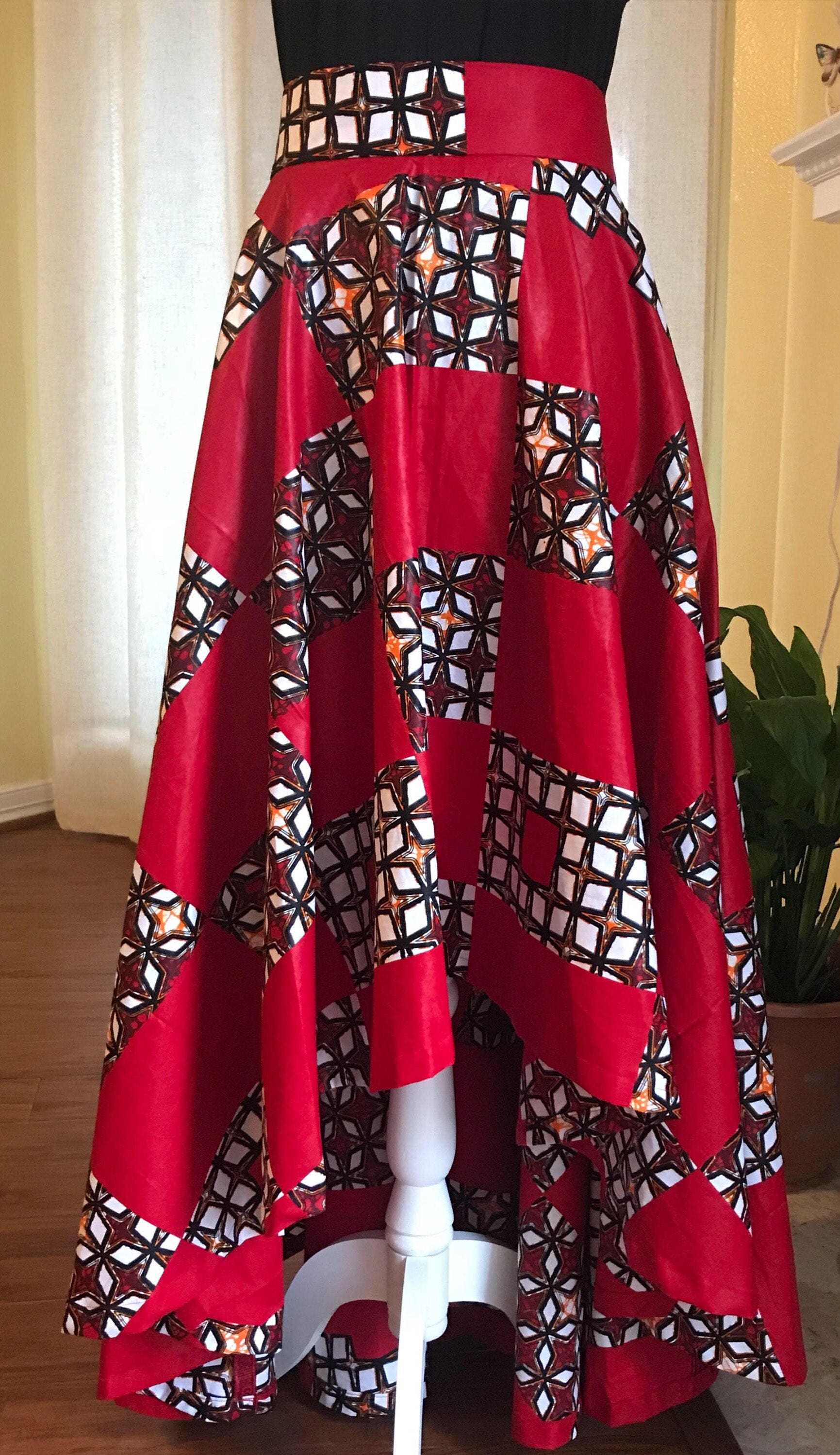 L,XL,XXL M Esty Ankara High low Flare Skirt With Two Pocket and a Belt X,S S L,XL,XXL M Esty Ankara High low Flare Skirt With Two Pocket and a Belt X,S S