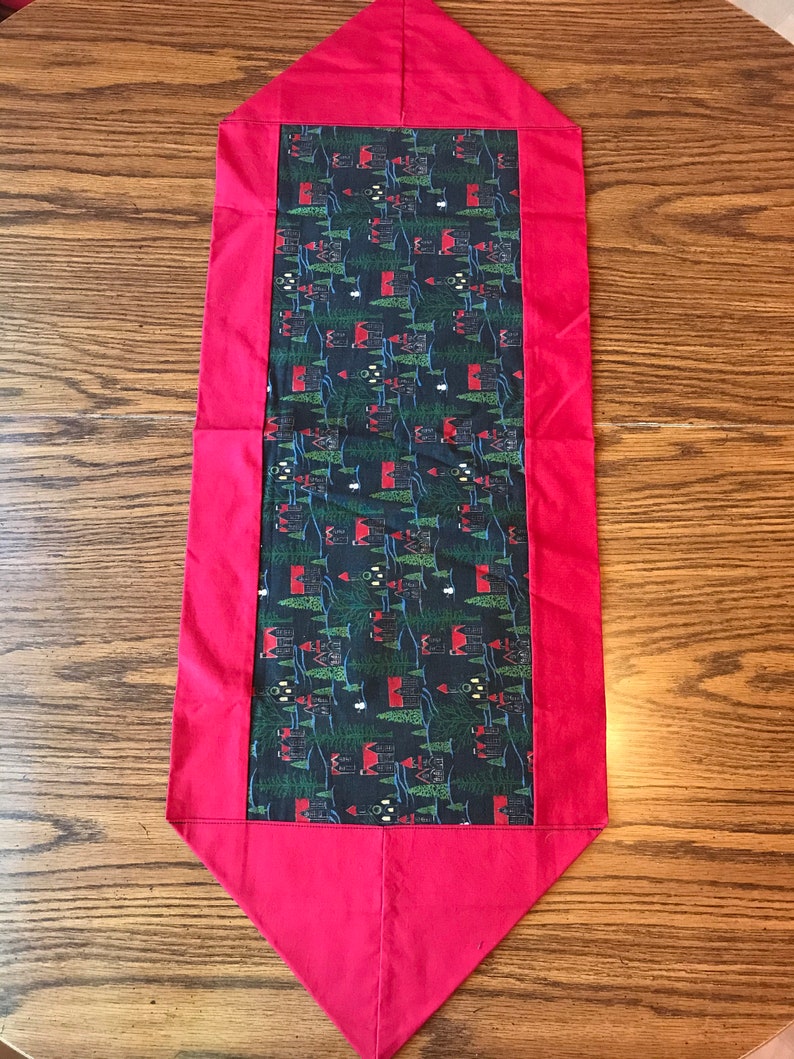 Christmas table runner Christmas decor one of a kind handmade Christmas table topper