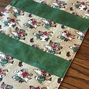 Christmas table runner - vintage christmas decor - christmas decor - table runner - snowmen