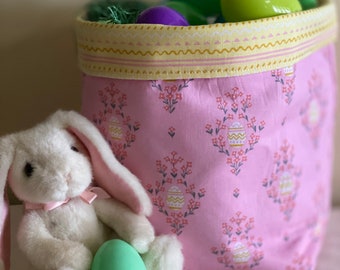 Easter Basket - Easter decor - basket - fabric basket - spring basket - spring decor - spring