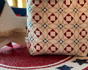 Patriotic fabric basket - 4th of July Decor - Patriotic Decor