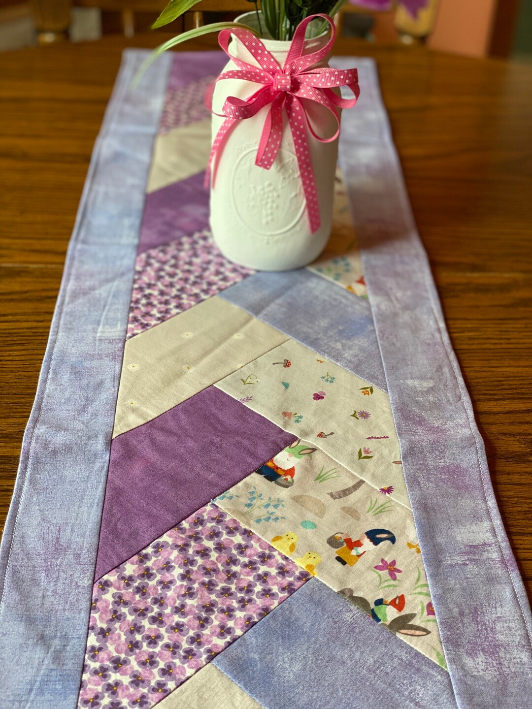 Table Runner Spring Style Spring Table Runner - Spring Decor - Easter Table Runner - Easter Decor ...