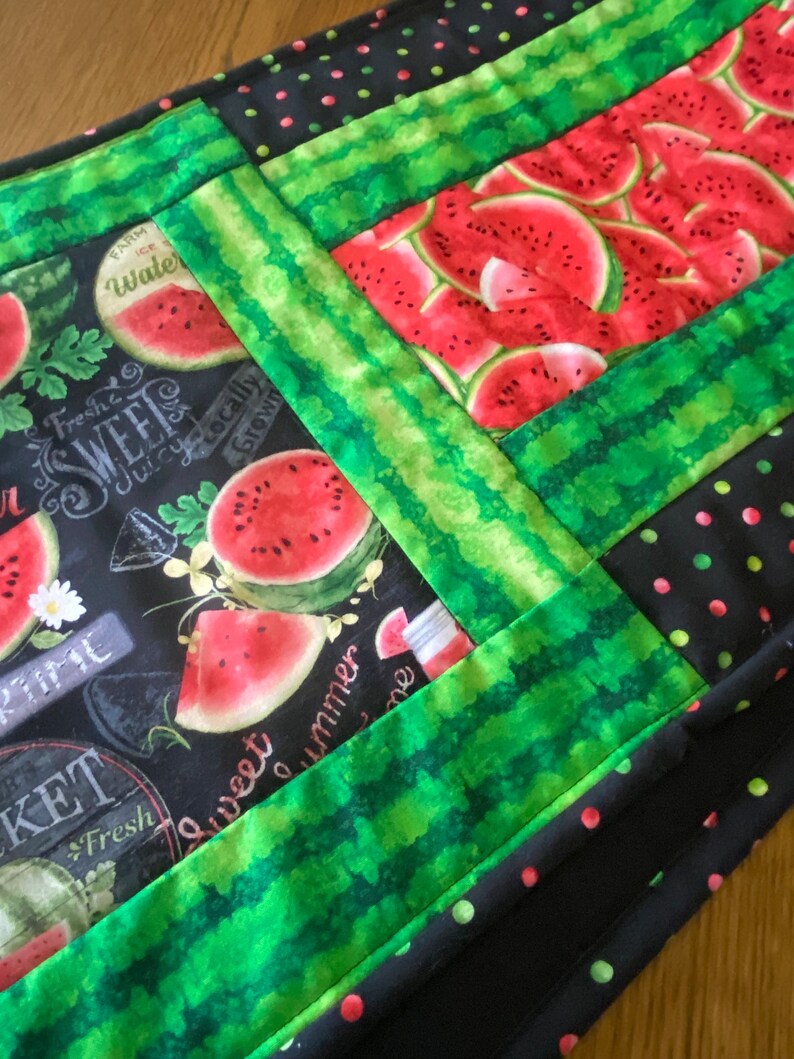 Watermelon Table Runner Summer Table Runner Table Runner Summer Decor