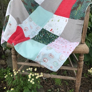 Little Red Riding Hood blanket - baby girl blanket - baby shower gift - minky blanket - baby blanket - mint blanket