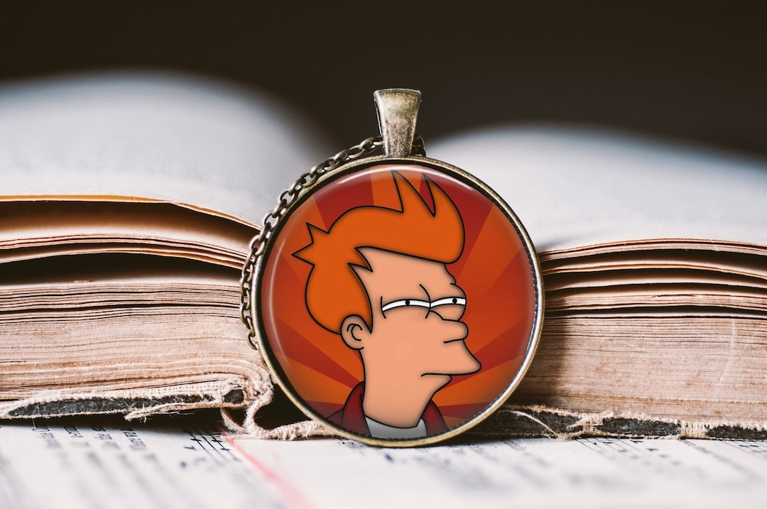 Futurama Fry Squinting Necklace Pendant Keychain All in 1 Etsy Futurama fry squinting necklace pendant keychain all in 1 etsy