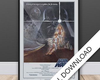 Star Wars: Episode IV, - Digital Download, Printable Wall Art Print, Printable Art, Best Selling Items, Poster, Digital Print, Gift