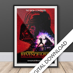 Revenge Of The Jedi - COMMERCIËLE POSTER - Film Poster - Digitale Poster Download, 300dpi Jpeg, A3 en Tabloid Formaat, Star Wars Movie Posters