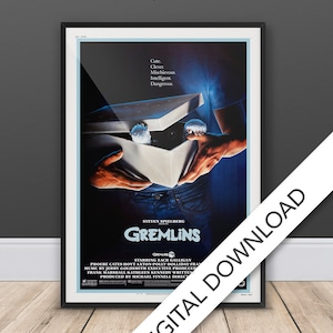Gremlins, 1984 - Digital Download, Printable Wall Art Print, Printable Art, A3 and Tabloid Size, Poster, Digital Print, Gift