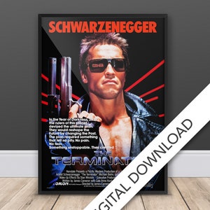 O Exterminador do Futuro - Cartaz do Filme - Download de Cartaz Digital, 300dpi Jpeg, A3 e Tamanho Tabloide, Cartazes de Filmes dos Anos 80
