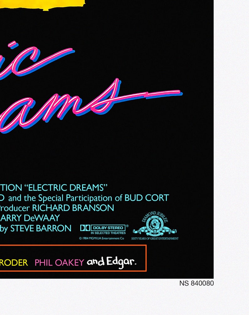 Electric Dreams Movie Poster Digital Download A3 Tabloid Etsy