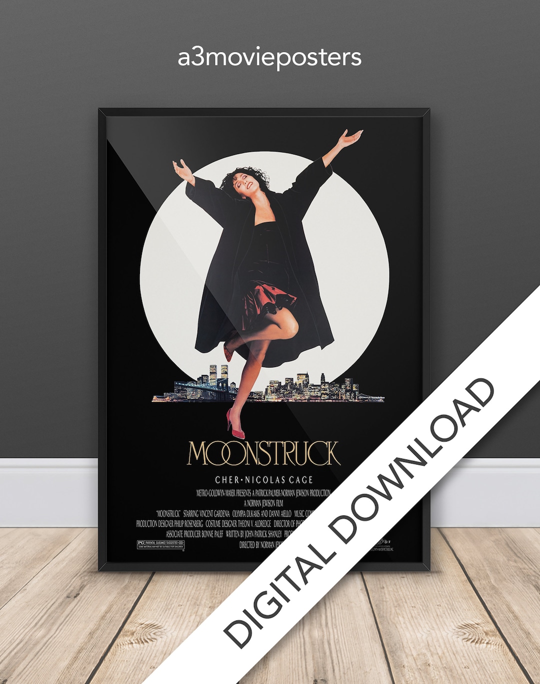 Moonstruck Movie Poster - Digital Download, A3 Tabloid, Printable Wall ...