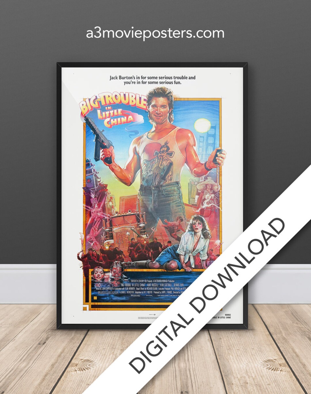 Big Trouble in Little China Movie Poster - Digital Poster Download