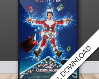 National Lampoon's Christmas Vacation - Movie Poster - Digital Poster Download, 300dpi Jpeg, A3 and Tabloid Size, 80's Movie Posters